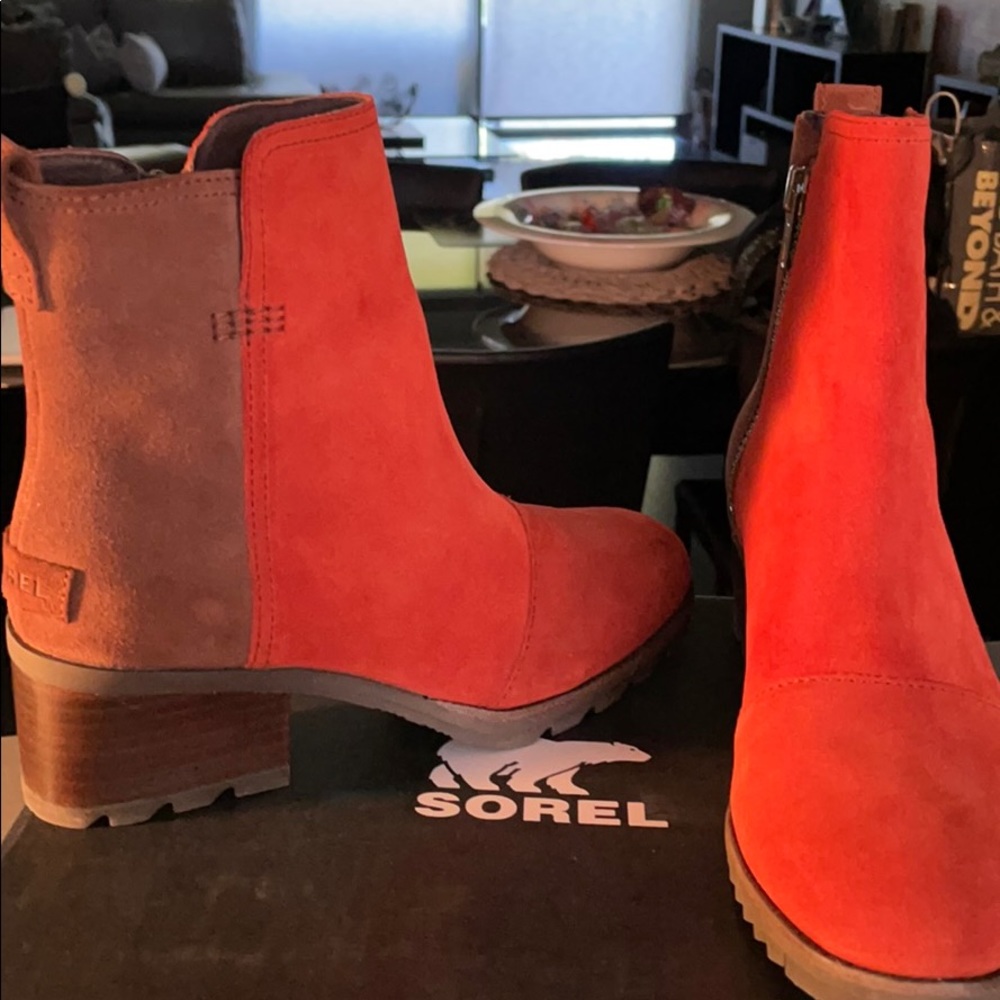 Water proof suede leather, worn once-